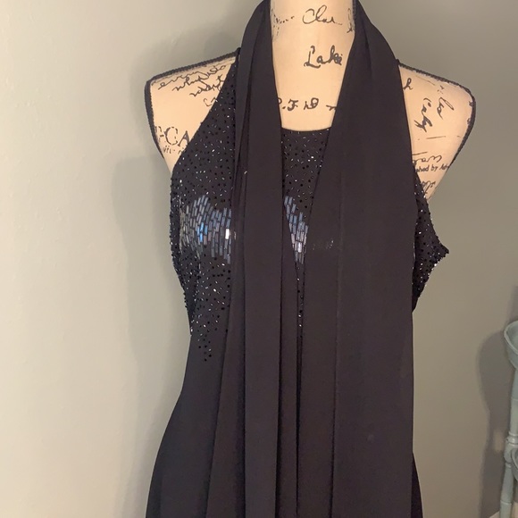 Cachet evening dress, like new with beading - Picture 4 of 7
